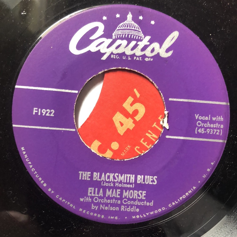 Ella Mae Morse Love Me Or Leave Me/The Blacksmith Blues Vinyl 45 Record '52